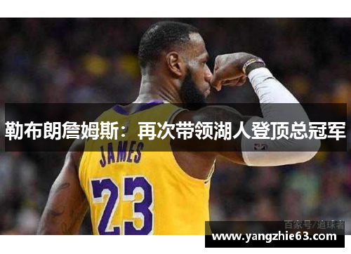 勒布朗詹姆斯：再次带领湖人登顶总冠军